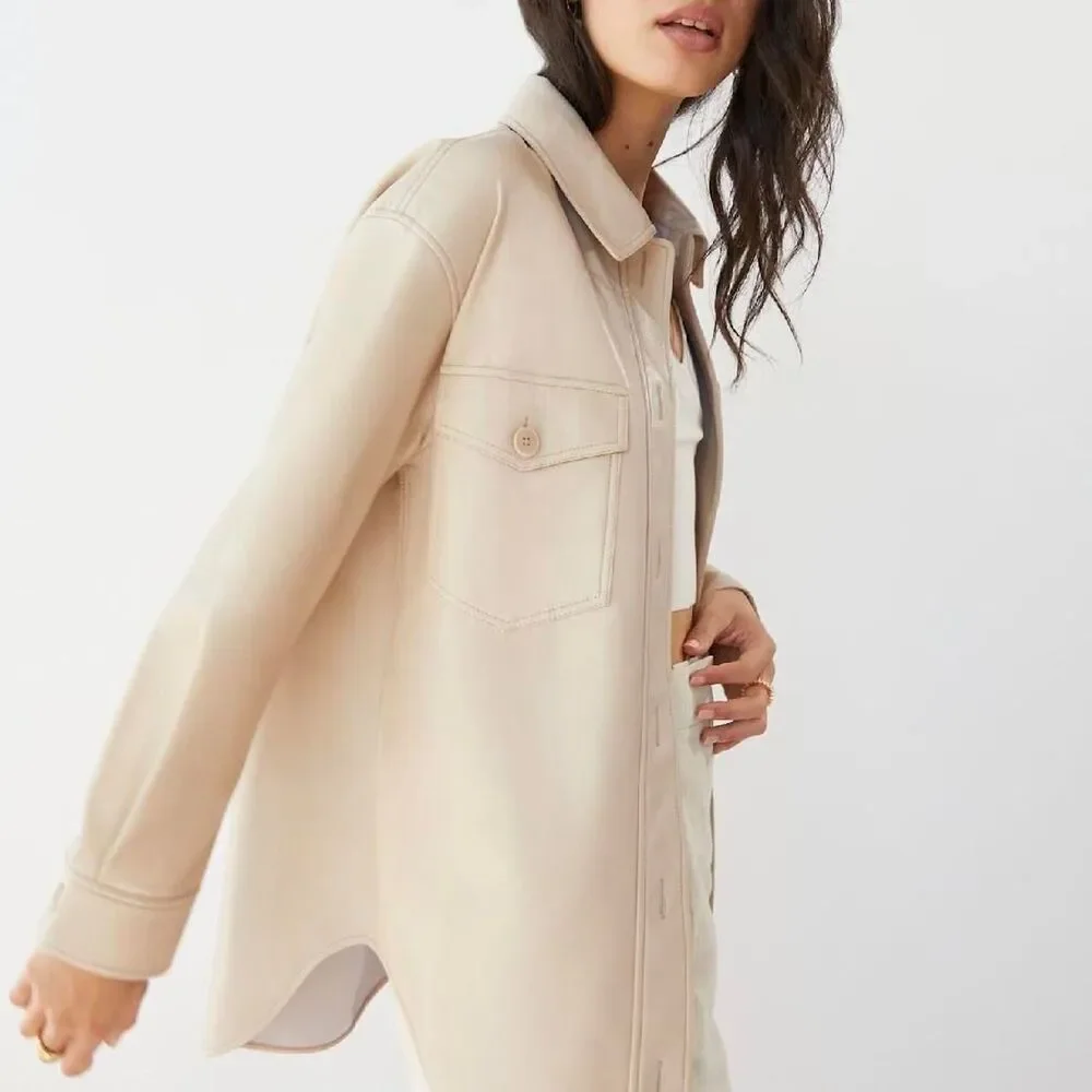 Aritzia Women's Cream and Tan Jacket